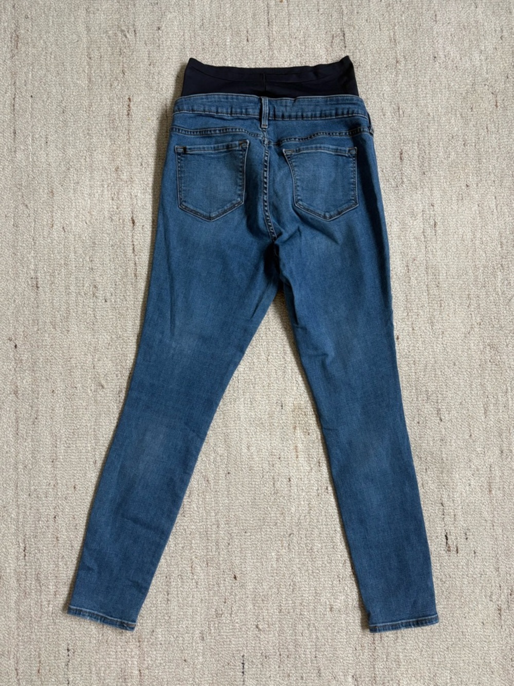 Old Navy Maternity Rockstar Super Skinny Full Panel Jeans Size 8 Medium Wash - Picture 4 of 10